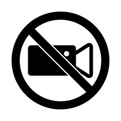 Do not record video sign. No Video camera sign