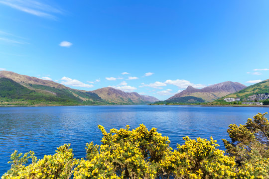 Beautiful View Of Loch Leven In Glencoe In Summer , Scotland