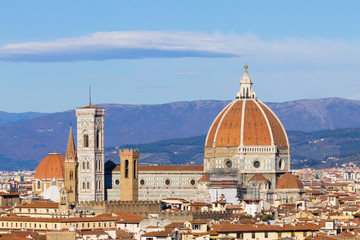 Fototapeta na wymiar Florence aerial view, tuscany, Italy