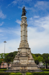 Fototapeta na wymiar Statue of Vasco da Gama in Lisbon, Portugal. Jardim de Belém near the Jerónimos Monastery