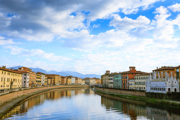 Naklejka premium Pisa day view, Tuscany, Italy