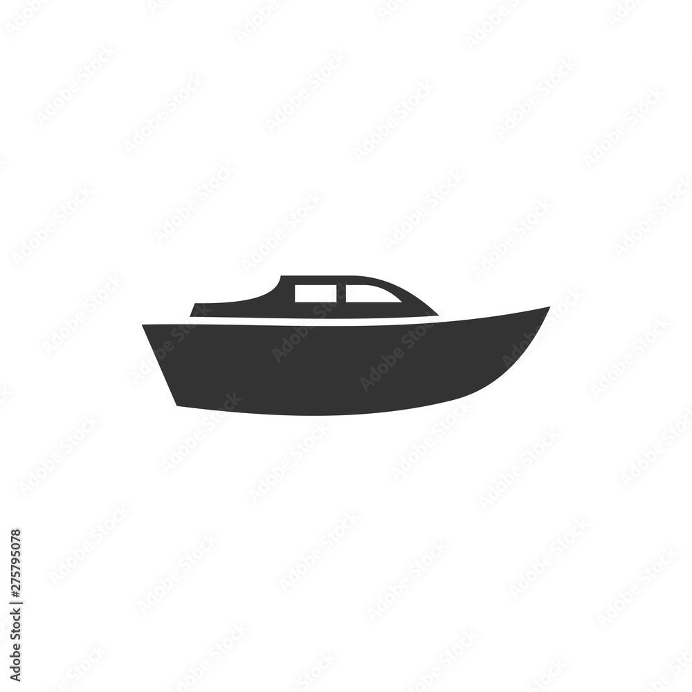Poster Sailing icon template black color editable. Sailing symbol vector sign isolated on white background. Simple logo vector illustration for graphic and web design.