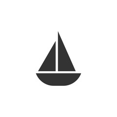 Sailing icon template black color editable. Sailing symbol vector sign isolated on white background. Simple logo vector illustration for graphic and web design.