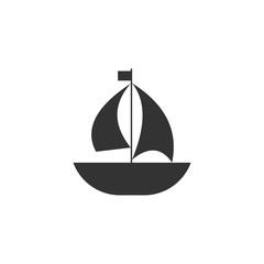 Sailing icon template black color editable. Sailing symbol vector sign isolated on white background. Simple logo vector illustration for graphic and web design.