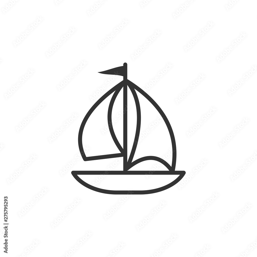 Aufkleber sailing icon template black color editable. sailing symbol vector sign isolated on white background.