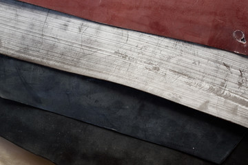 Close up of cowhide texture