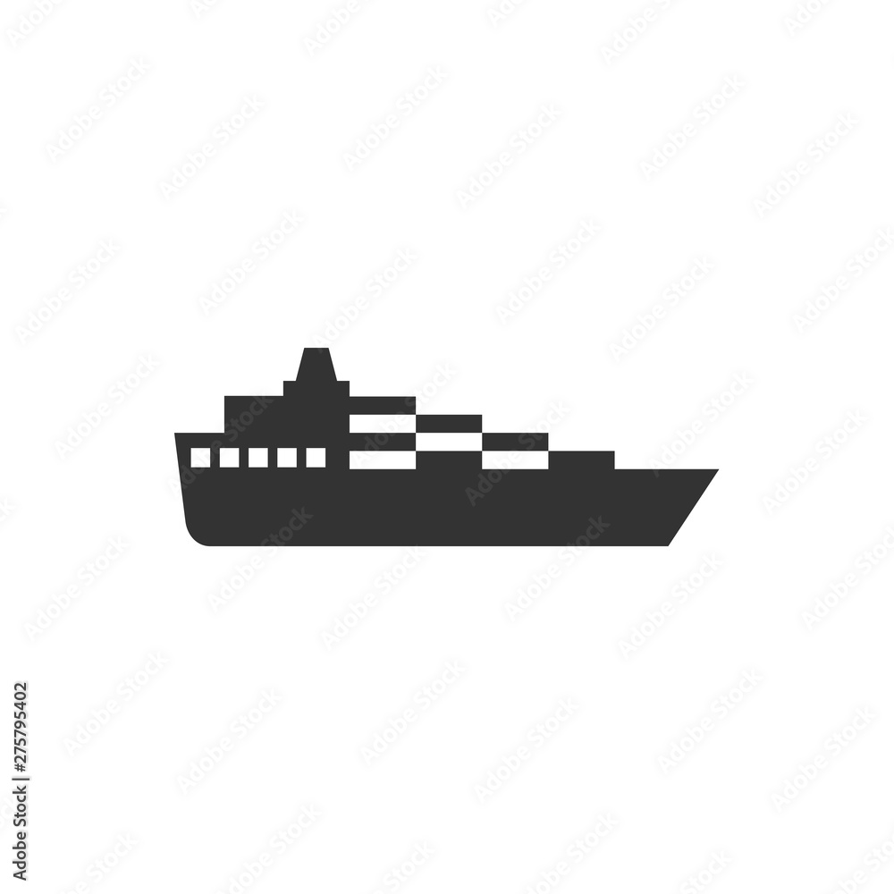 Aufkleber ship icon template black color editable. ship symbol vector sign isolated on white background. simpl