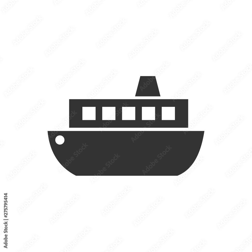 Aufkleber ship icon template black color editable. ship symbol vector sign isolated on white background. simpl