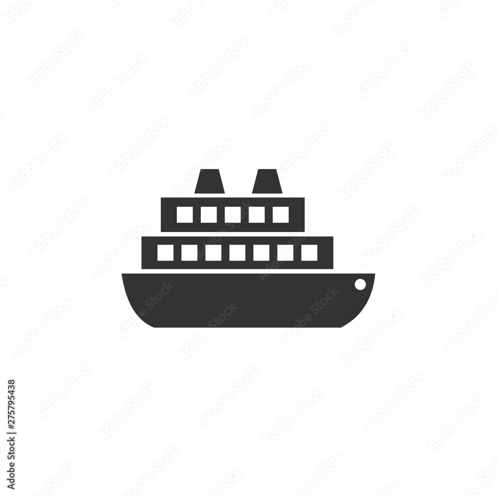 Aufkleber ship icon template black color editable. ship symbol vector sign isolated on white background. simpl
