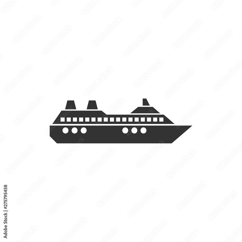 Aufkleber ship icon template black color editable. ship symbol vector sign isolated on white background. simpl