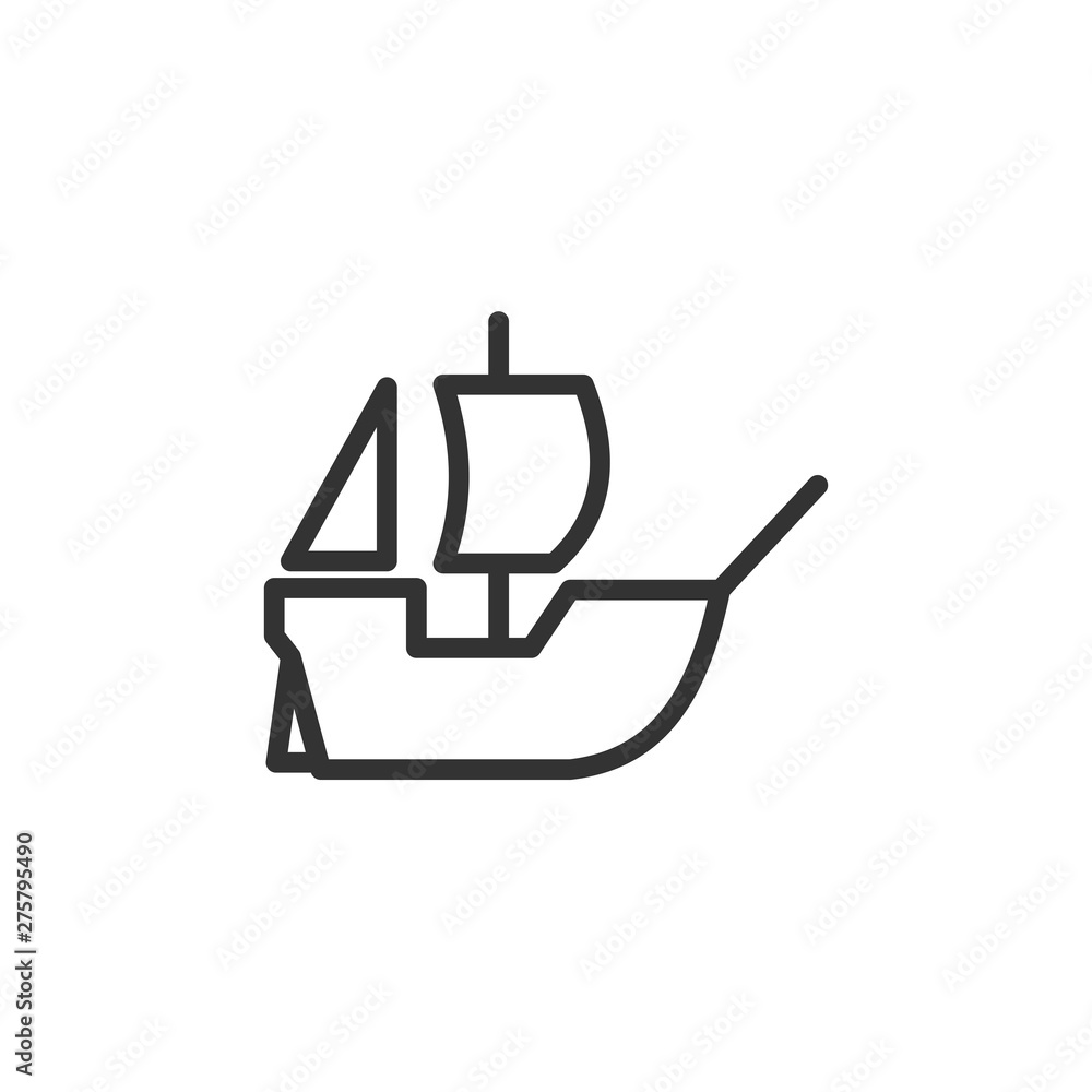 Aufkleber ship icon template black color editable. ship symbol vector sign isolated on white background. simpl