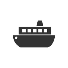 Fototapeta premium Ship icon template black color editable. Ship symbol vector sign isolated on white background. Simple logo vector illustration for graphic and web design.