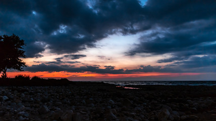 Sunset in Samothraki by the Fonias tower