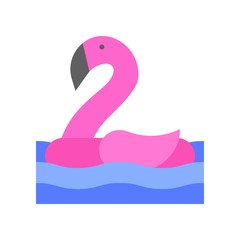 Flamingo vector, Summer Holiday related flat icon