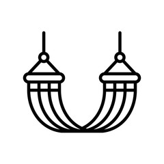 Hammock vector, Summer Holiday related line icon