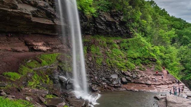 Kaaterskill Falls, New York, Side Long Exposure Timelapse Video
