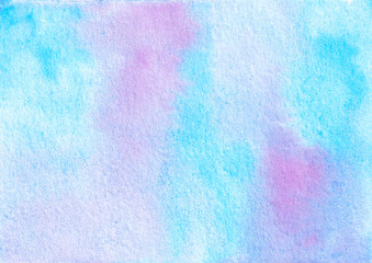 hand drawn watercolor blue abstract background