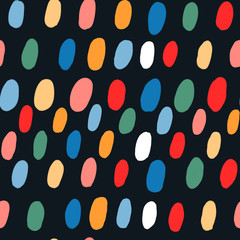 Seamless Pattern with Colorful Ovals