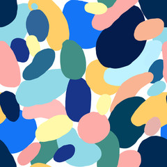 Bright Seamless Pattern with Colorful Shapes