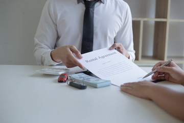 The capitalist has rented a car for the tenant and the tenant has made a deposit as collateral...