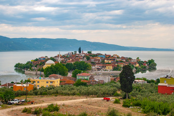 Golyazi Peninsula view from Zambaktepe in Bursa, Turkey - obrazy, fototapety, plakaty