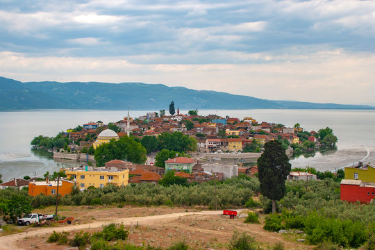 Golyazi Peninsula view from Zambaktepe in Bursa, Turkey
