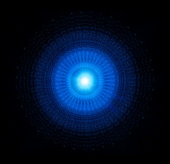 Futuristic Technology Background. Outer Space, Alien Technology And Spaceship Concept