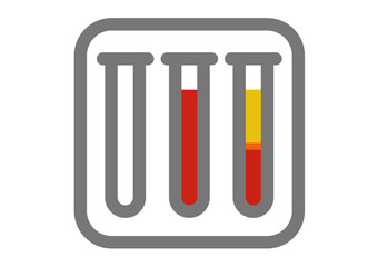 icon of Platelet-Rich plasma procedure stages / prp / Centrifuge vector / cure Baldness / hair concept