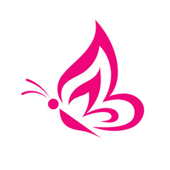 Butterfly icon logo design. Vector illustration. 