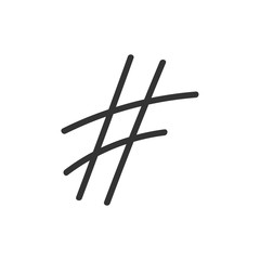 Hashtag icon template black color editable. Simple logo vector illustration for graphic and web design.