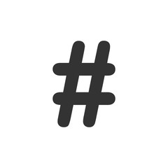 Obraz premium Hashtag icon template black color editable. Simple logo vector illustration for graphic and web design.