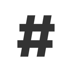 Hashtag icon template black color editable. Simple logo vector illustration for graphic and web design.