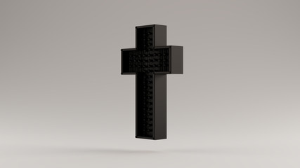 Black Modern Christian Cross 3d illustration 3d render