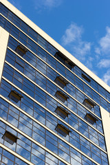 Fototapeta na wymiar building high tech architecture business glass futuristic