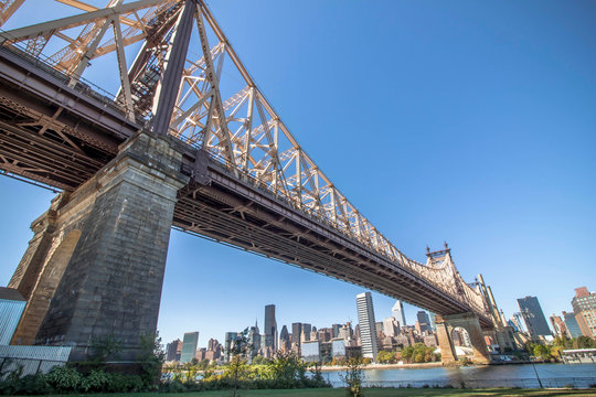 Queensboro Bridge over the East River with the NYC skyline