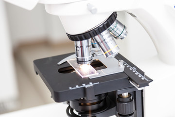 microscope in laboratory