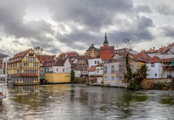 Obraz premium Bamberg at river Regnitz