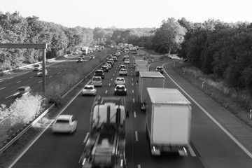 Autobahn A555, Stauende, Richtung Köln