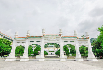 Entrance of Taiwan National Palace Museum,The National Palace Museum in Taiwan is one of the largest Chinese Imperial artifacts and art works in the world.