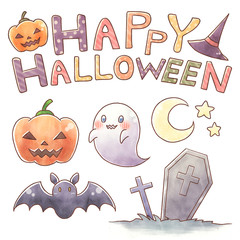 手描き風・ハロウィン素材のセット