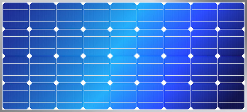 Solar energy panel with solar cells for green planet