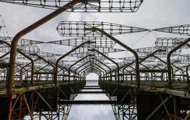 Former military Duga radar system in Chernobyl Exclusion Zone, Ukraine
