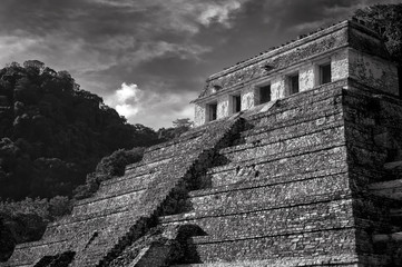 Temple ruins at Palenque;  Chiapas, Mexico