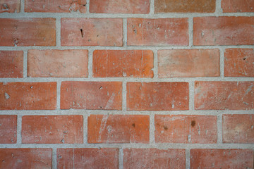 Orange brick wall, stone, backgorund, texture pattern.