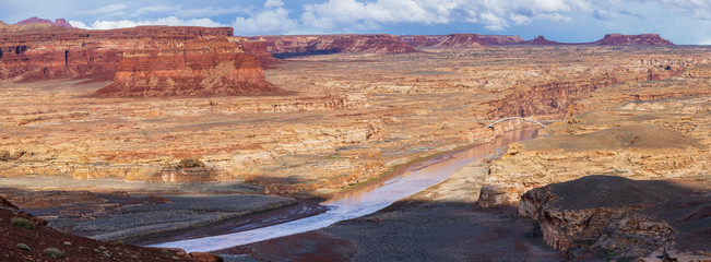 The Hite Crossing Bridge is an arch bridge that carries Utah State Route 95 across the Colorado River northwest of Blanding, Utah, United States