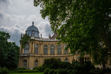 BUDAPEST, HUNGARY: Beautiful Palace in the City Park near the Vajdahunyad castle © Anna ART