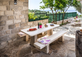 Table setting prepared for a meal