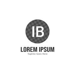 Obraz premium Initial IB logo template with modern frame. Minimalist IB letter logo vector illustration