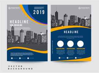 Business brochure flyer design a4 template. Vector illustration