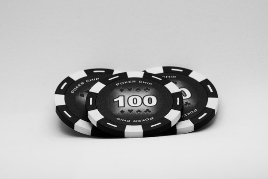 Black casino poker game chips
